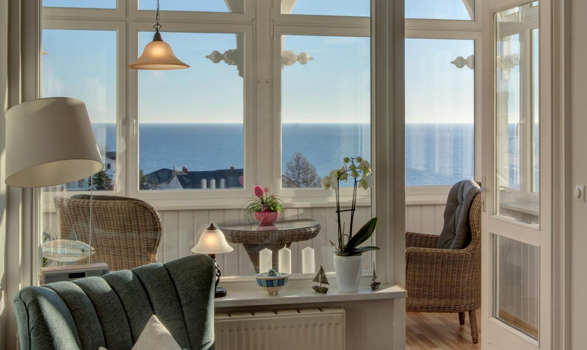 Villa Fernsicht - Wohnung Nr 1 - Mit Meerblick 萨斯尼茨 外观 照片